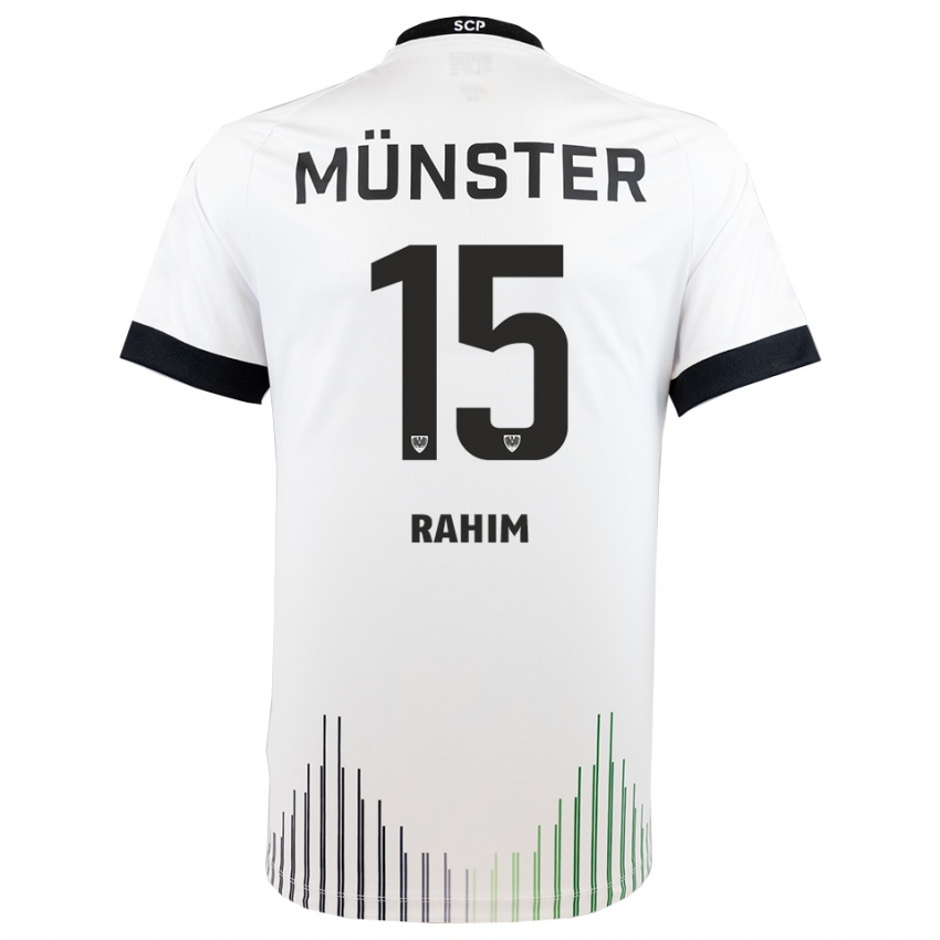 ילדים David Rahim #15 לבן שחור הרחק ג'רזי 2025/26 חולצה קצרה