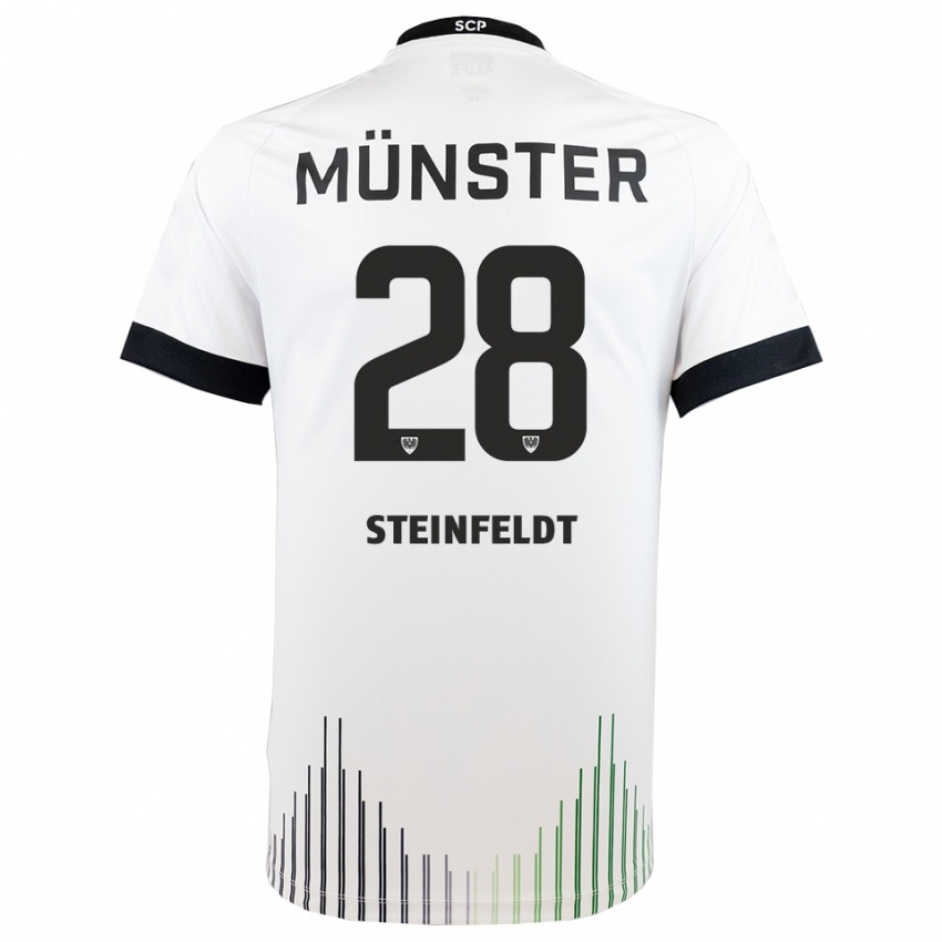 ילדים לוקה שטיינפלדט #28 לבן שחור הרחק ג'רזי 2025/26 חולצה קצרה