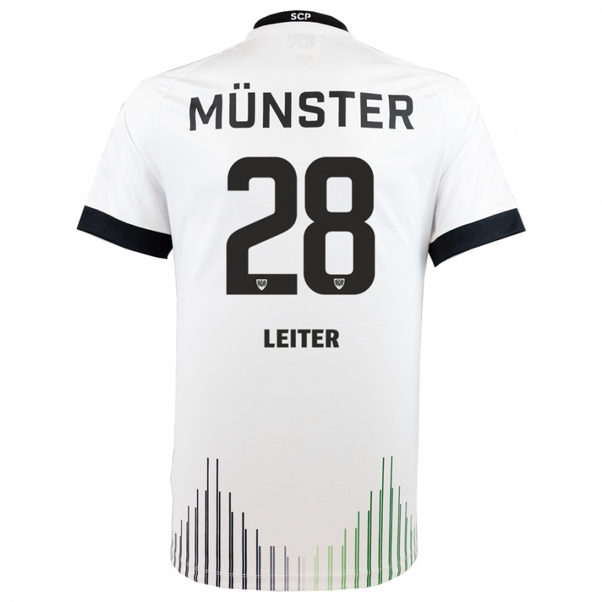 ילדים בן לייטר #28 לבן שחור הרחק ג'רזי 2025/26 חולצה קצרה