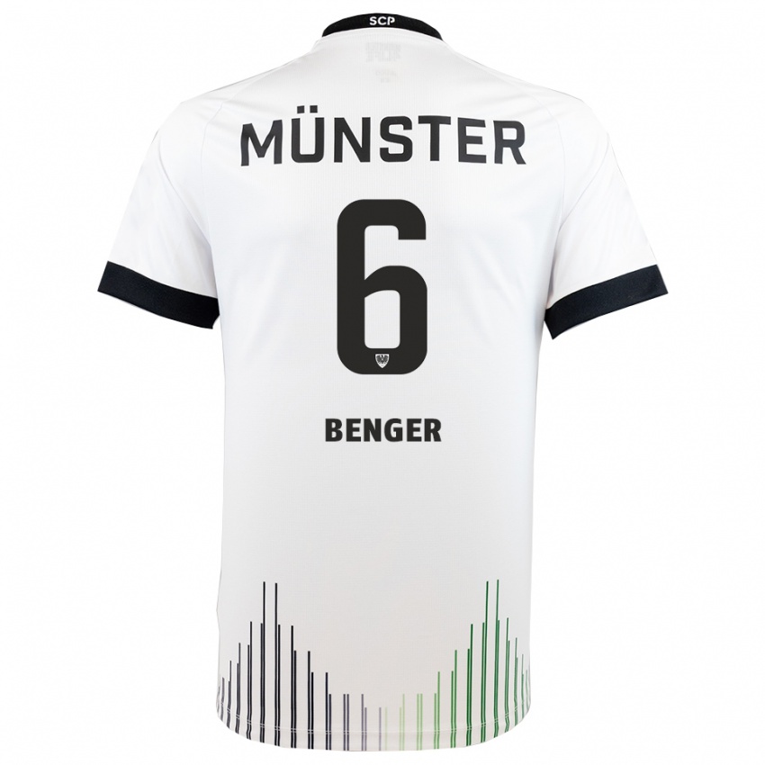 ילדים מרסל בנגר #6 לבן שחור הרחק ג'רזי 2025/26 חולצה קצרה