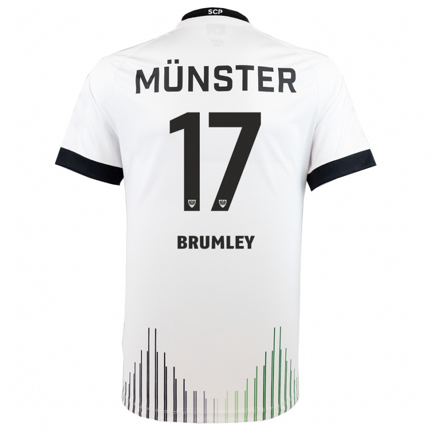 ילדים פלוריאן ברומלי #17 לבן שחור הרחק ג'רזי 2025/26 חולצה קצרה