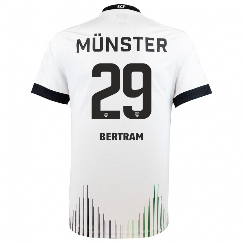 ילדים מאטס ברטראם #29 לבן שחור הרחק ג'רזי 2025/26 חולצה קצרה