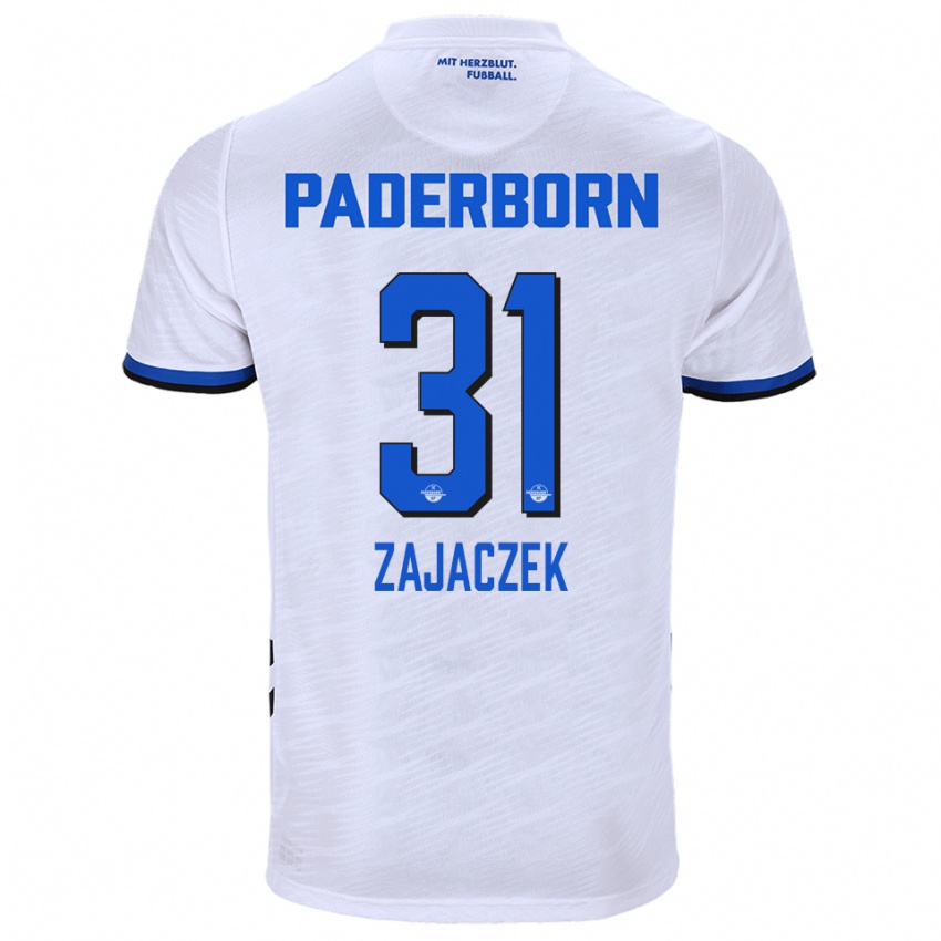 ילדים ארני לאסה זיאצ׳ק #31 לבן כחול הרחק ג'רזי 2025/26 חולצה קצרה