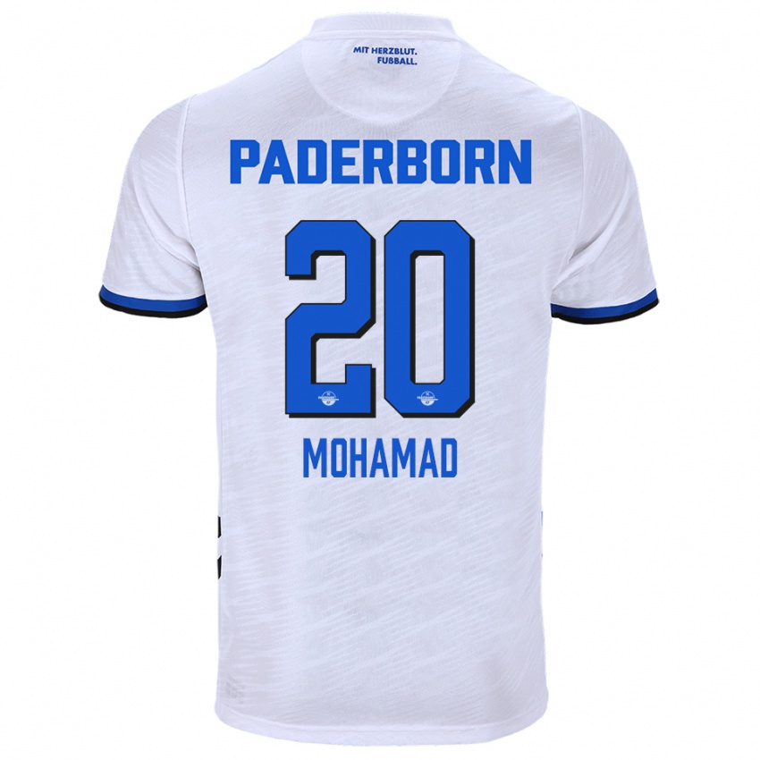 ילדים Hassan Mohamad #20 לבן כחול הרחק ג'רזי 2025/26 חולצה קצרה