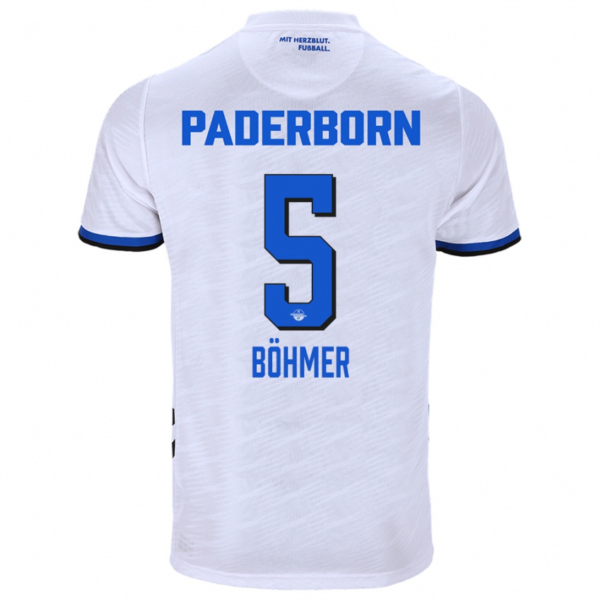 ילדים טים בומר #5 לבן כחול הרחק ג'רזי 2025/26 חולצה קצרה