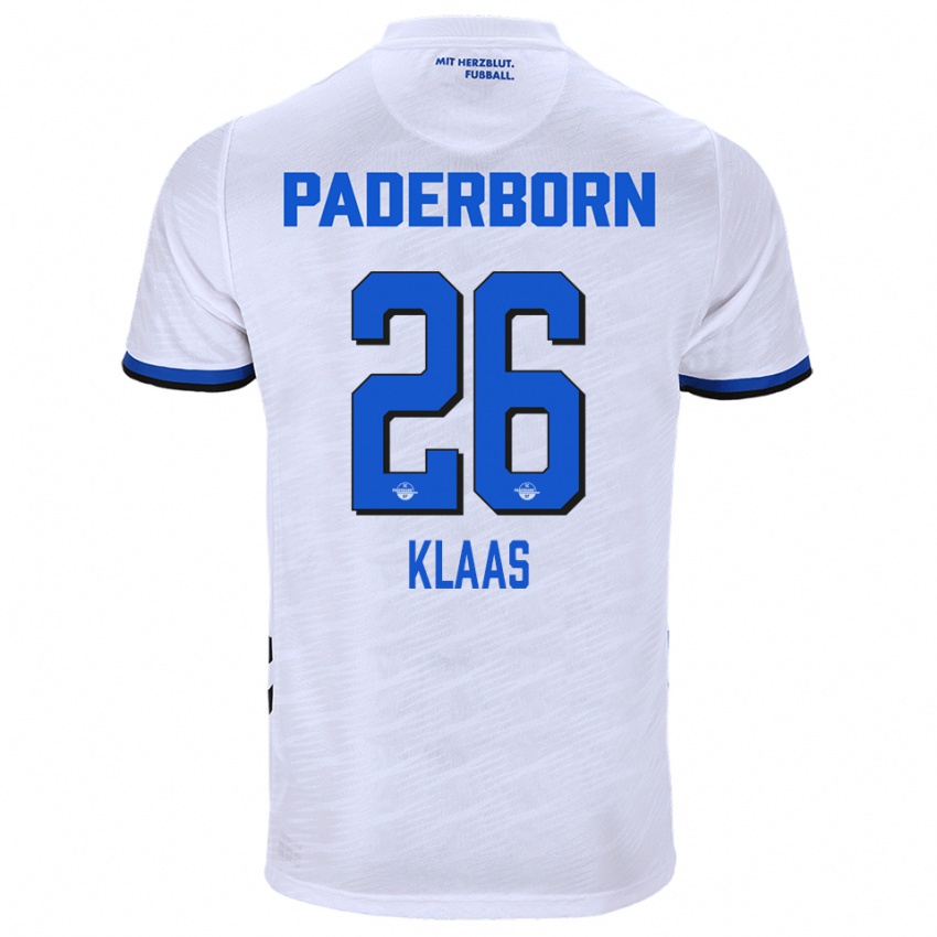 ילדים סבסטיאן קלאס #26 לבן כחול הרחק ג'רזי 2025/26 חולצה קצרה