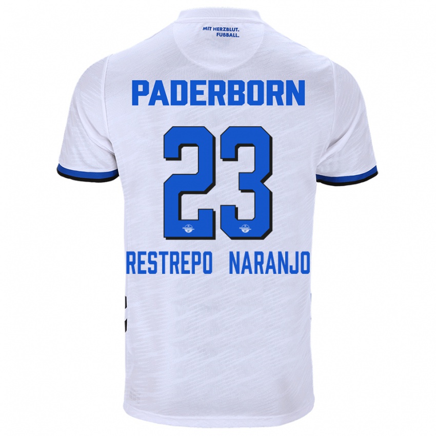 ילדים פדרו חוסה רסטרפו נרנחו #23 לבן כחול הרחק ג'רזי 2025/26 חולצה קצרה