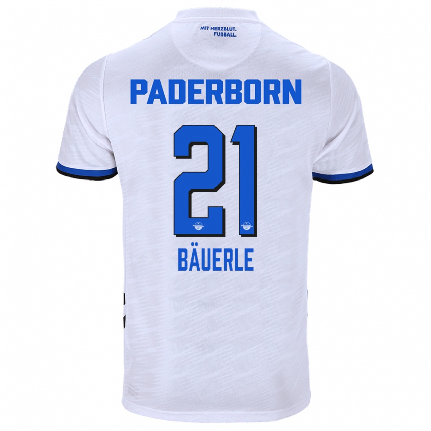 ילדים Anton Bäuerle #21 לבן כחול הרחק ג'רזי 2025/26 חולצה קצרה