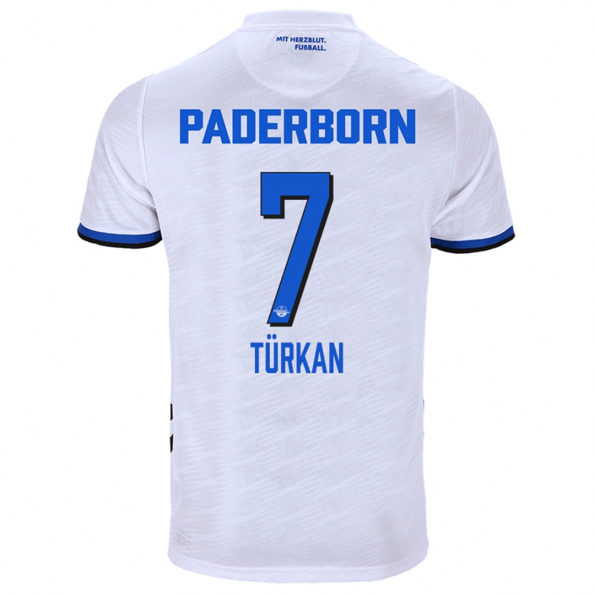 ילדים סמיה טורקן #7 לבן כחול הרחק ג'רזי 2025/26 חולצה קצרה