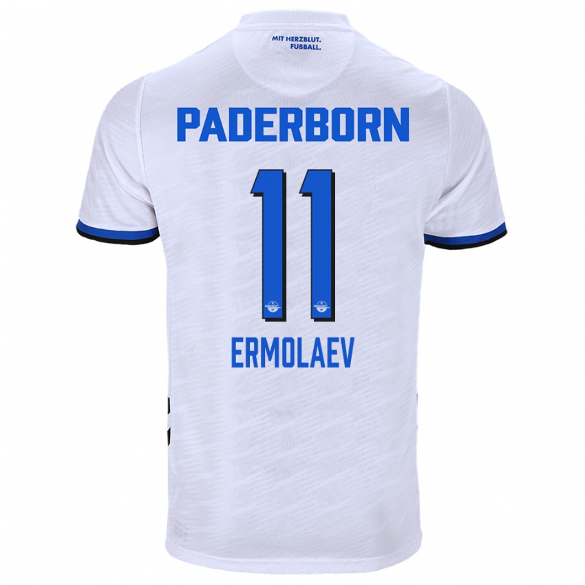 ילדים גאורג ארמולייב #11 לבן כחול הרחק ג'רזי 2025/26 חולצה קצרה