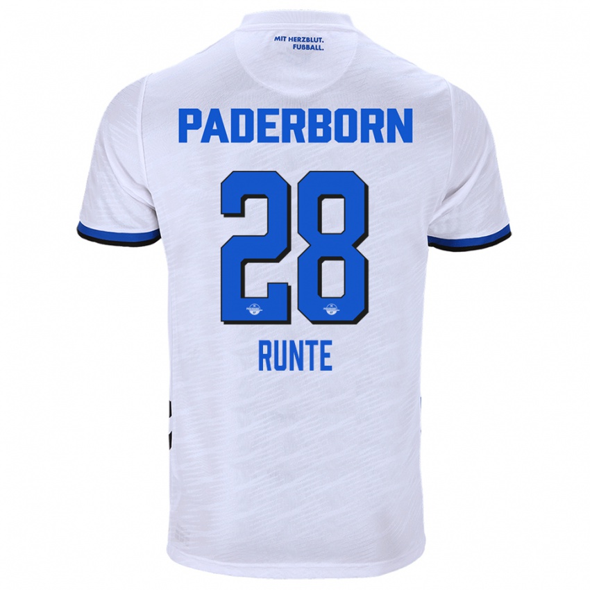 ילדים Mick-Jonas Runte #28 לבן כחול הרחק ג'רזי 2025/26 חולצה קצרה