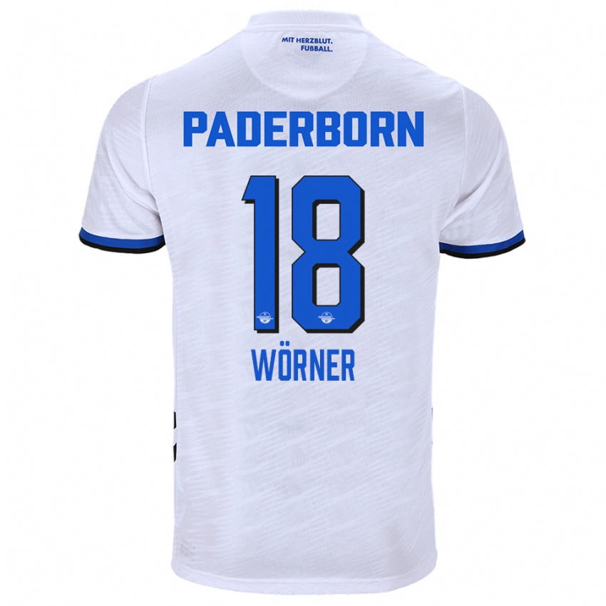 ילדים מרקו וורנר #18 לבן כחול הרחק ג'רזי 2025/26 חולצה קצרה