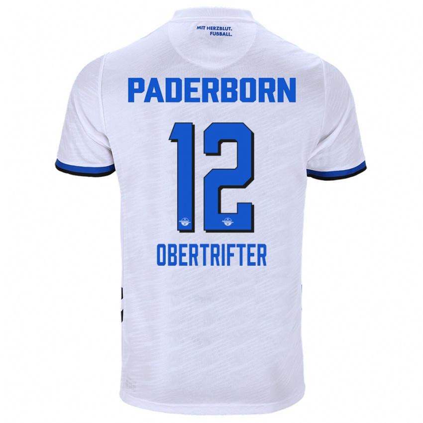 ילדים בן ג׳וליוס אוברטריפטר #12 לבן כחול הרחק ג'רזי 2025/26 חולצה קצרה