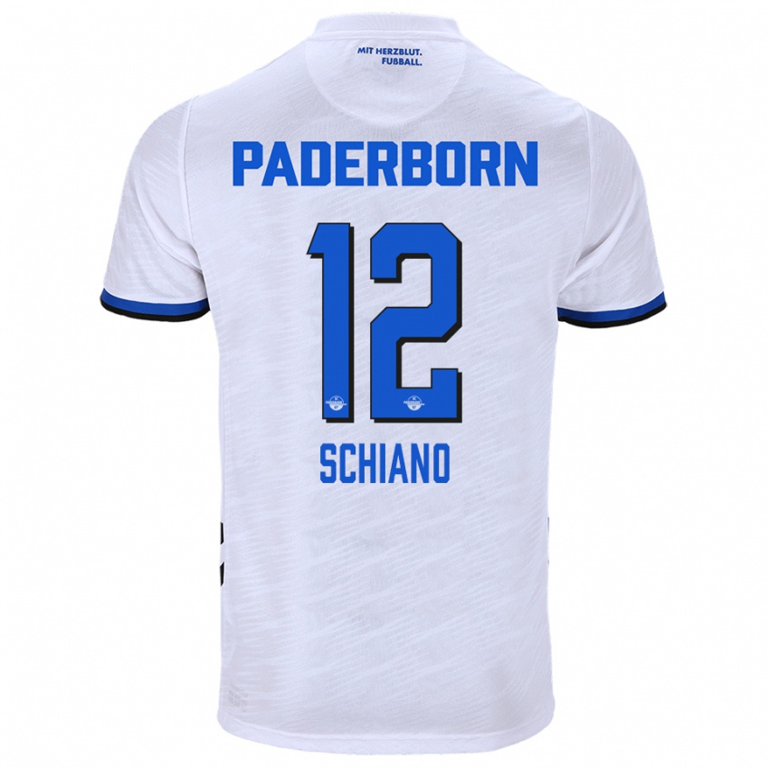 ילדים דמיאנו דנילו שיאנו #12 לבן כחול הרחק ג'רזי 2025/26 חולצה קצרה