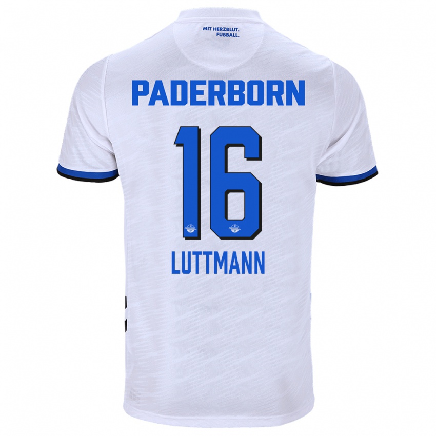 ילדים מגנוס לוטמן #16 לבן כחול הרחק ג'רזי 2025/26 חולצה קצרה