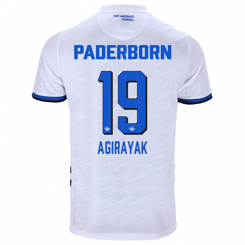 ילדים Cihan Agirayak #19 לבן כחול הרחק ג'רזי 2025/26 חולצה קצרה