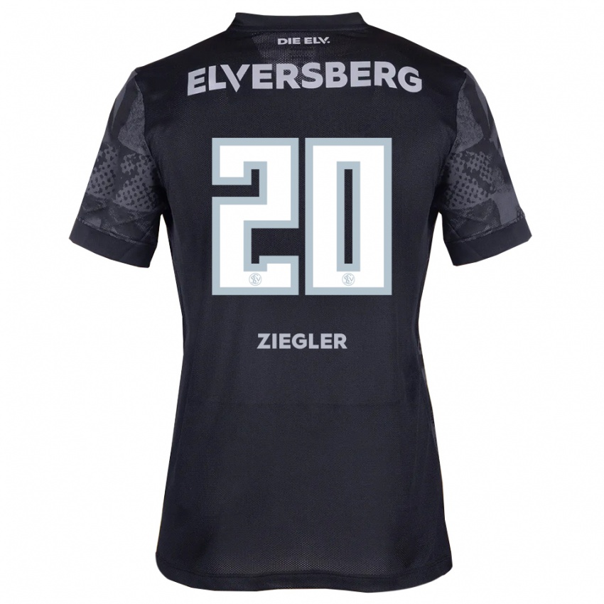 ילדים אנטון ציגלר #20 שחור אפור הרחק ג'רזי 2025/26 חולצה קצרה