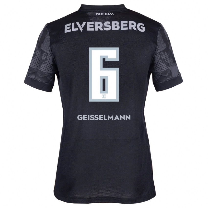 ילדים Emil Geißelmann #6 שחור אפור הרחק ג'רזי 2025/26 חולצה קצרה