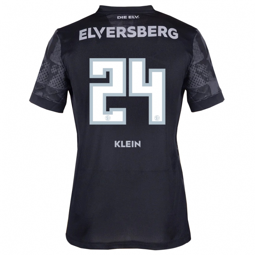 ילדים Emily Klein #24 שחור אפור הרחק ג'רזי 2025/26 חולצה קצרה