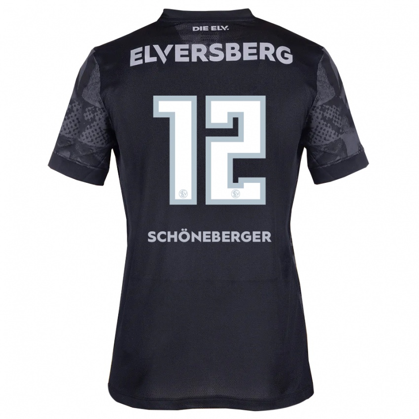 ילדים Louis Schöneberger #12 שחור אפור הרחק ג'רזי 2025/26 חולצה קצרה