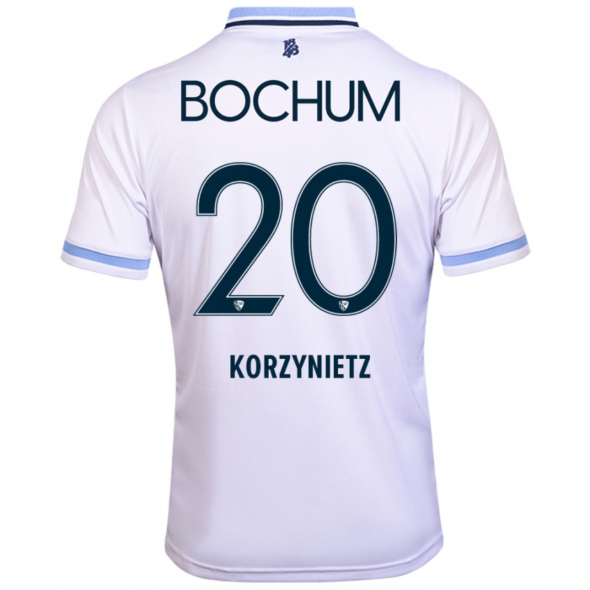 ילדים ג'דן קורז'יניץ #20 לבן תכלת הרחק ג'רזי 2025/26 חולצה קצרה