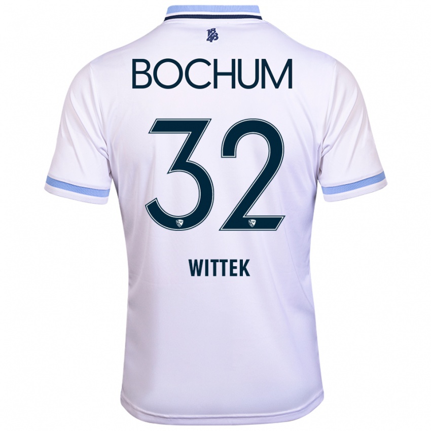 ילדים מקסימיליאן ויטק #32 לבן תכלת הרחק ג'רזי 2025/26 חולצה קצרה