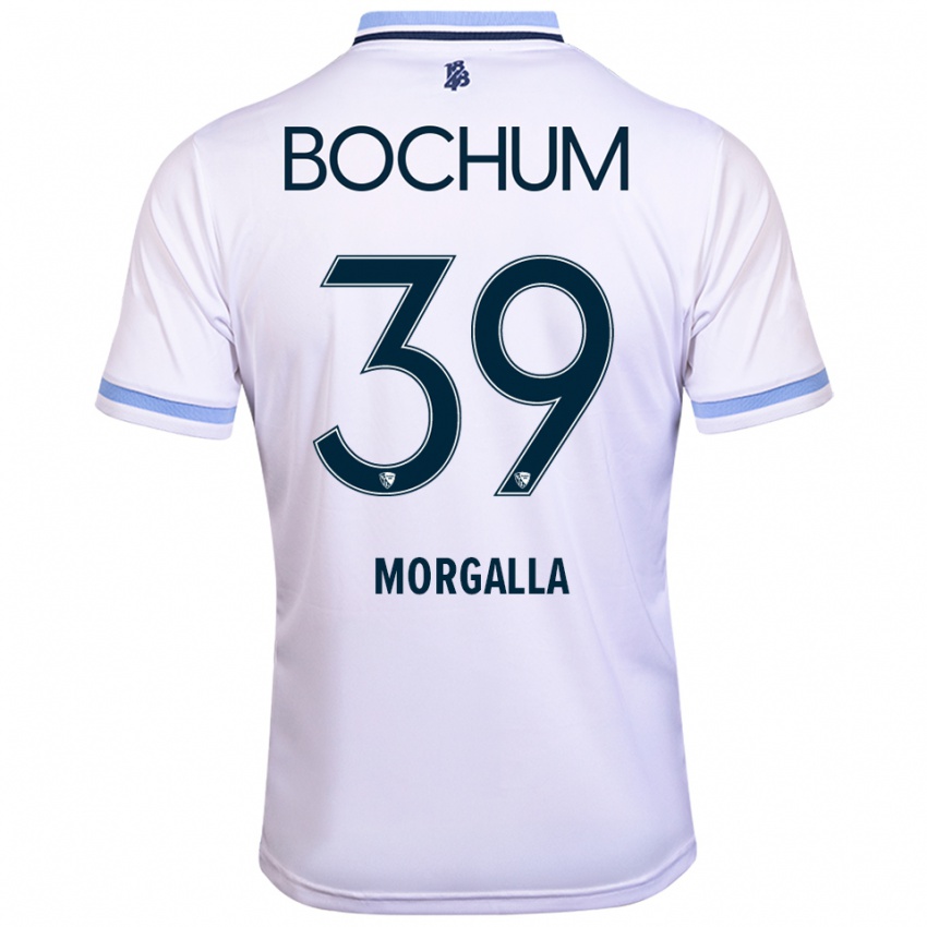 ילדים לינדרו מורגלה #39 לבן תכלת הרחק ג'רזי 2025/26 חולצה קצרה