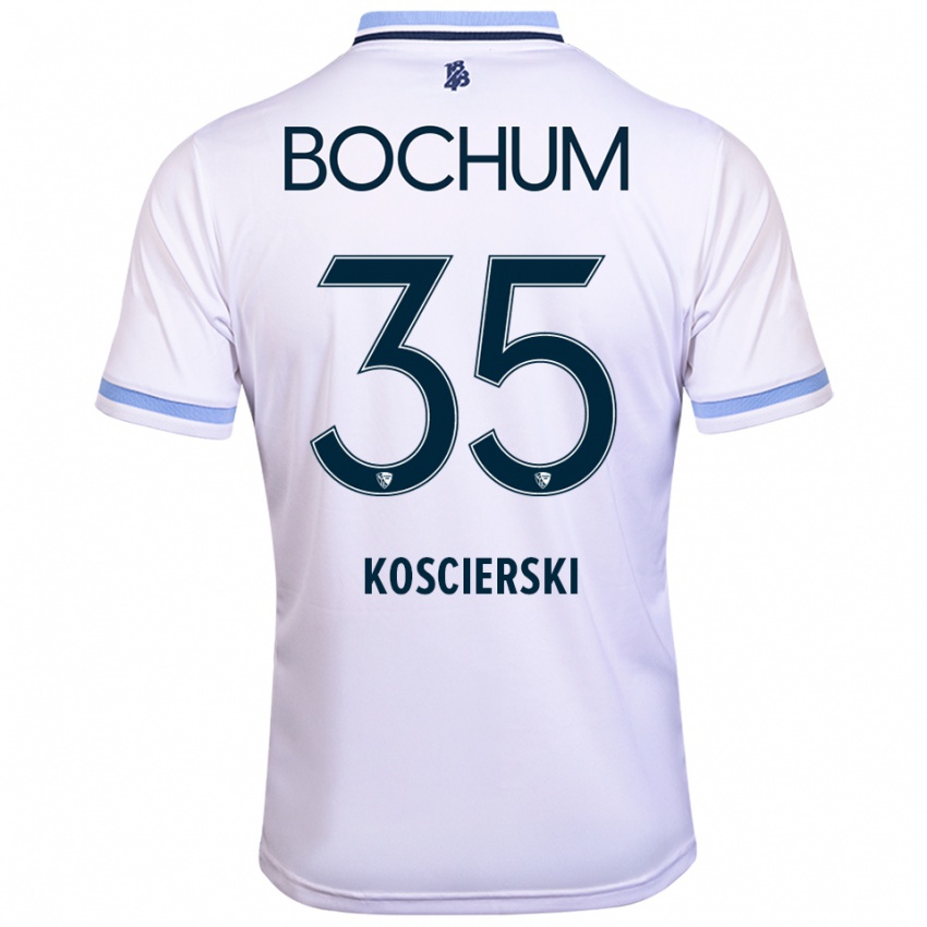 ילדים Kacper Koscierski #35 לבן תכלת הרחק ג'רזי 2025/26 חולצה קצרה