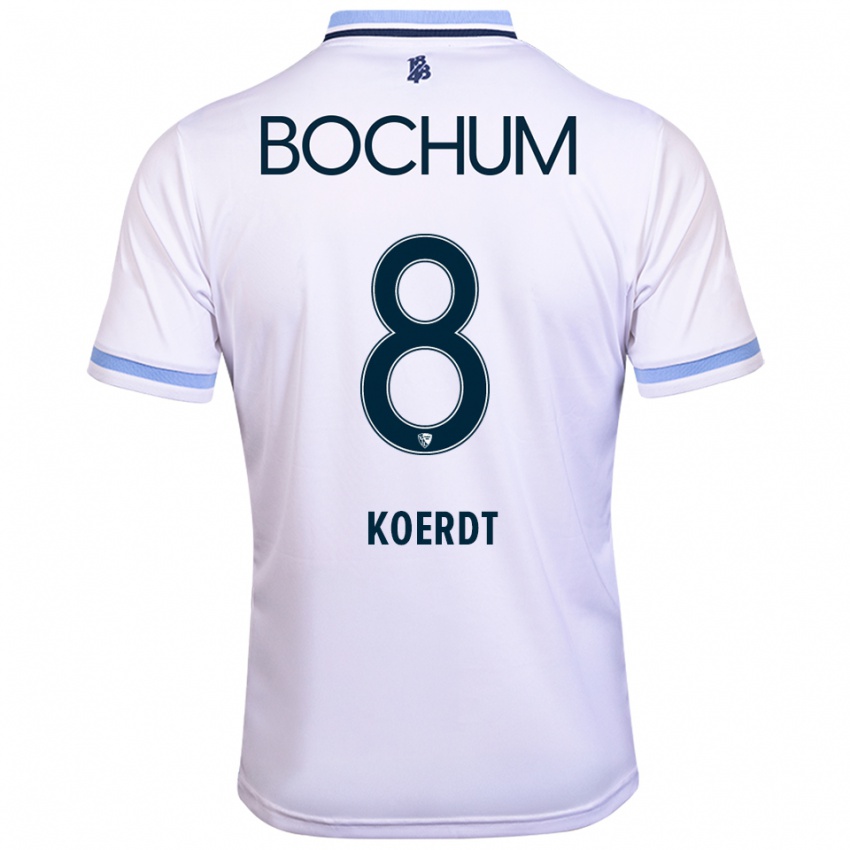 ילדים לנארט קורד #8 לבן תכלת הרחק ג'רזי 2025/26 חולצה קצרה