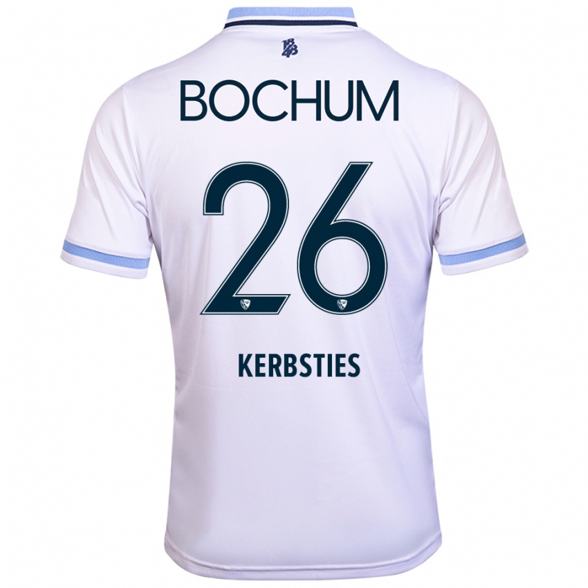 ילדים Keanu Kerbsties #26 לבן תכלת הרחק ג'רזי 2025/26 חולצה קצרה