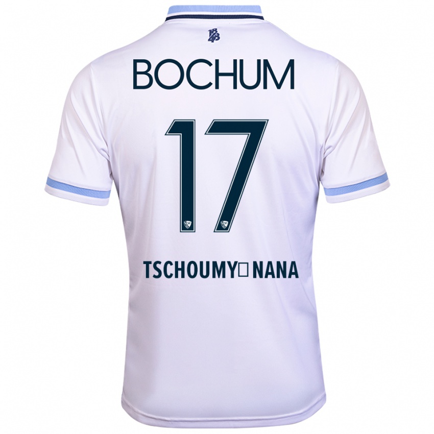 ילדים Daryl Tschoumy-Nana #17 לבן תכלת הרחק ג'רזי 2025/26 חולצה קצרה