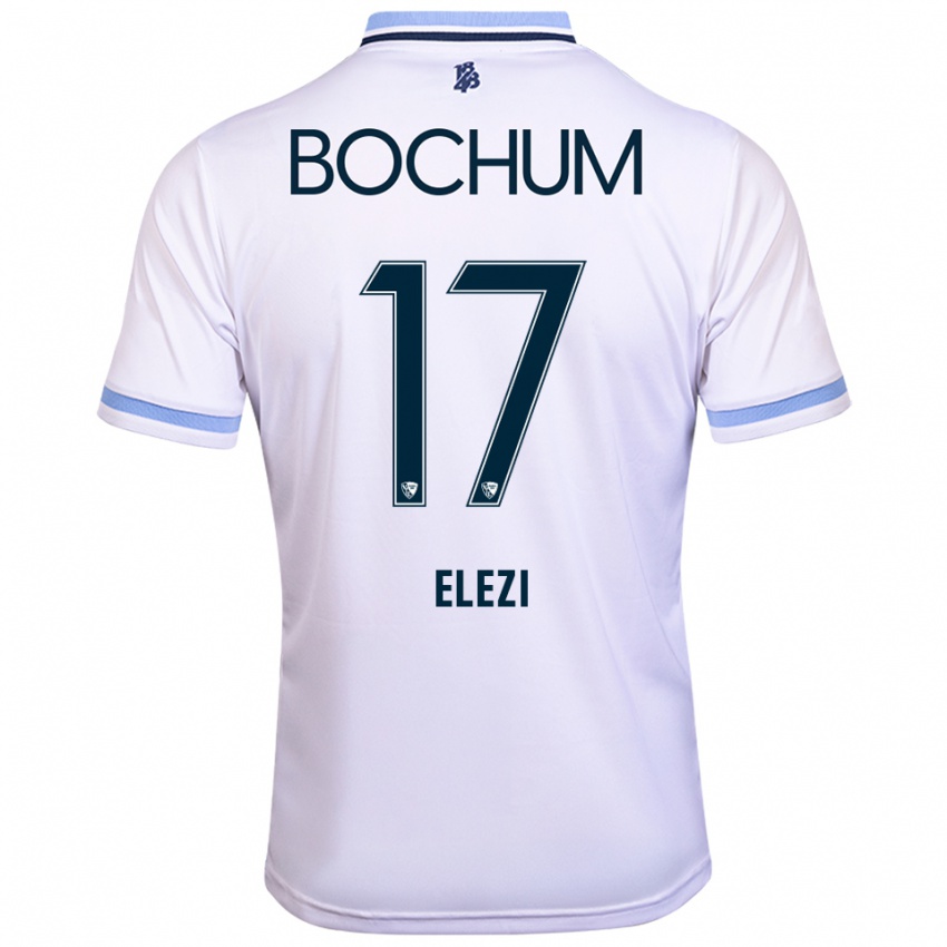 ילדים אגון אלעזי #17 לבן תכלת הרחק ג'רזי 2025/26 חולצה קצרה