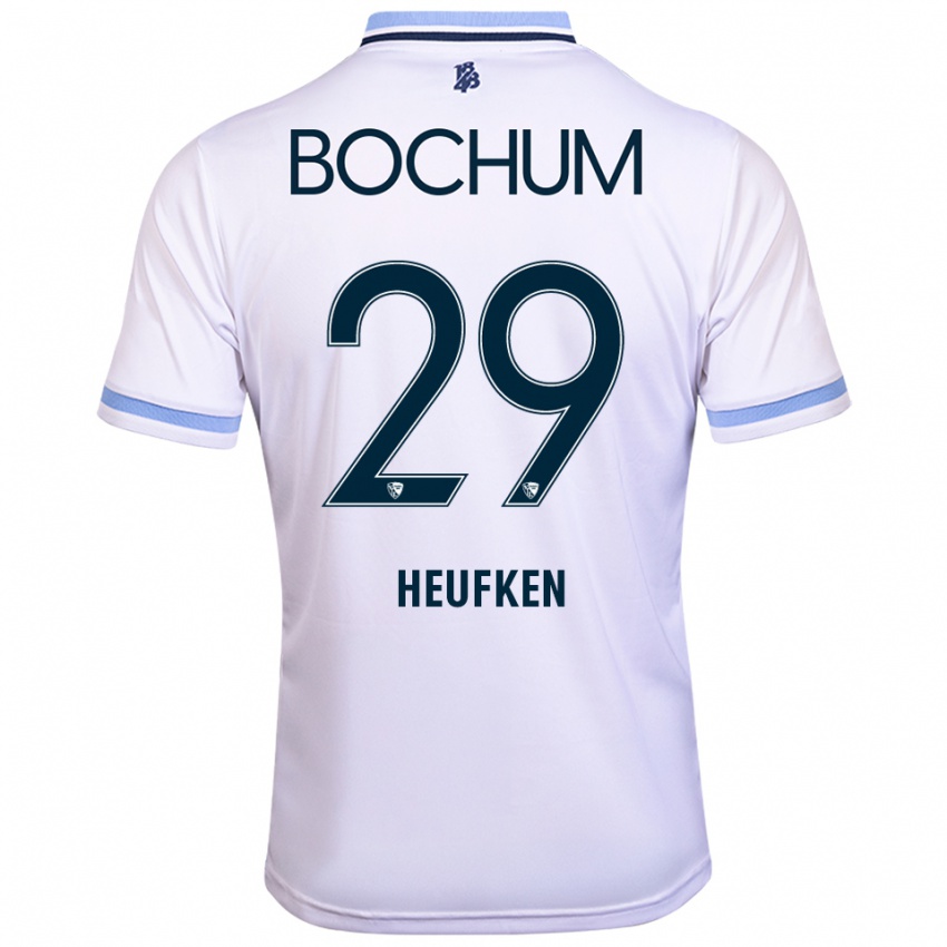 ילדים Jeremias Heufken #29 לבן תכלת הרחק ג'רזי 2025/26 חולצה קצרה
