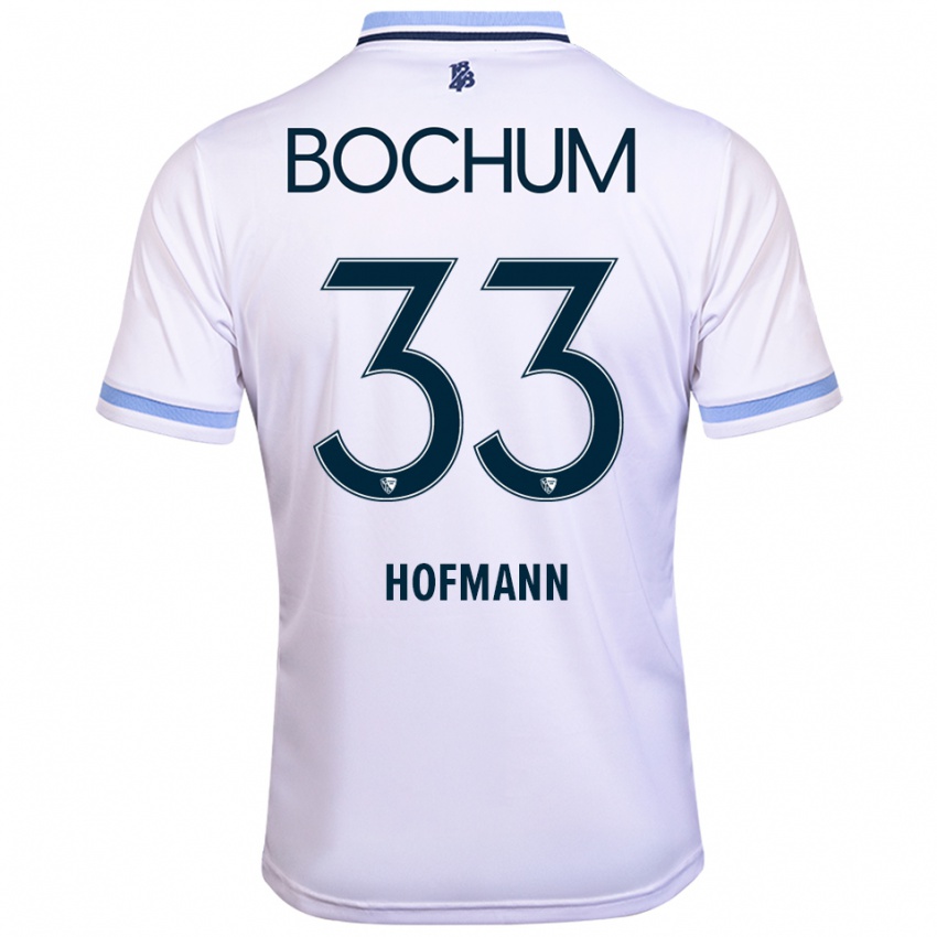 ילדים פיליפ הופמן #33 לבן תכלת הרחק ג'רזי 2025/26 חולצה קצרה