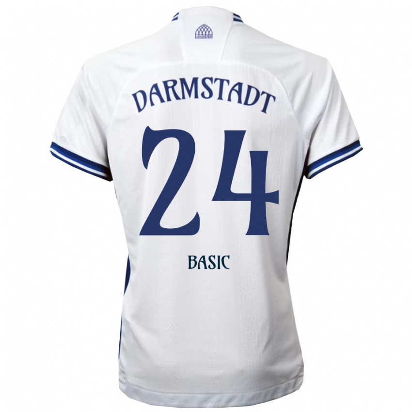 ילדים Benjamin Basic #24 לבן כחול הרחק ג'רזי 2025/26 חולצה קצרה