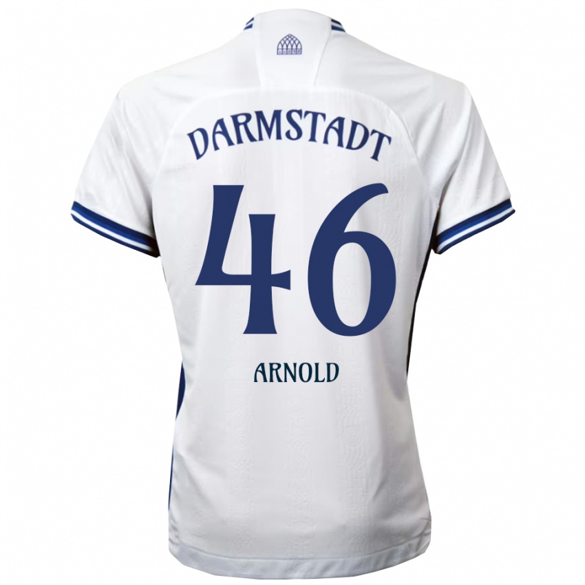 ילדים Tim Arnold #46 לבן כחול הרחק ג'רזי 2025/26 חולצה קצרה