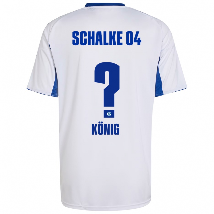 ילדים Sean König #0 לבן כחול הרחק ג'רזי 2025/26 חולצה קצרה