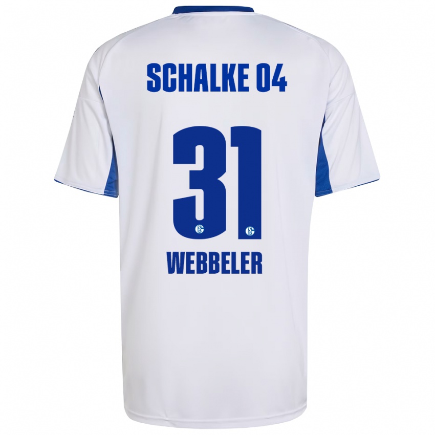 ילדים Vada Webbeler #31 לבן כחול הרחק ג'רזי 2025/26 חולצה קצרה