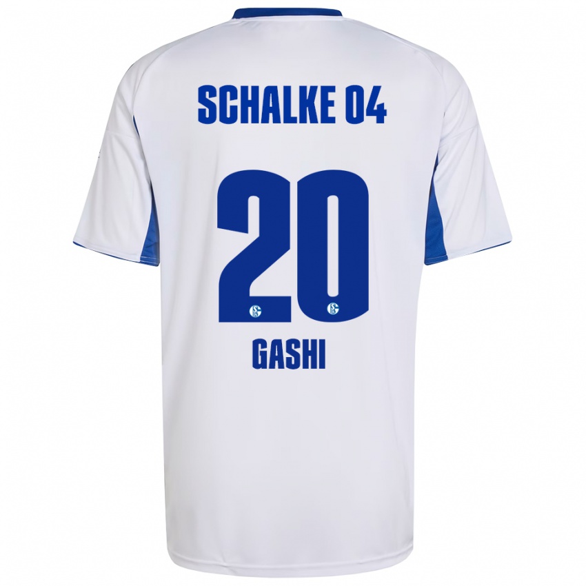 ילדים Edion Gashi #20 לבן כחול הרחק ג'רזי 2025/26 חולצה קצרה