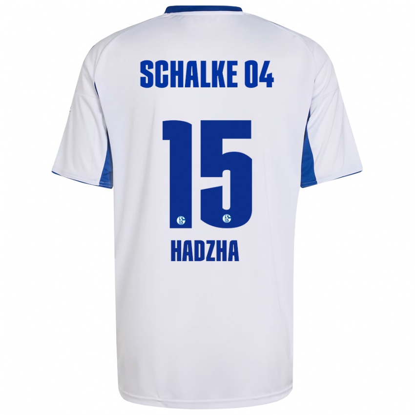 ילדים Nedzhib Hadzha #15 לבן כחול הרחק ג'רזי 2025/26 חולצה קצרה