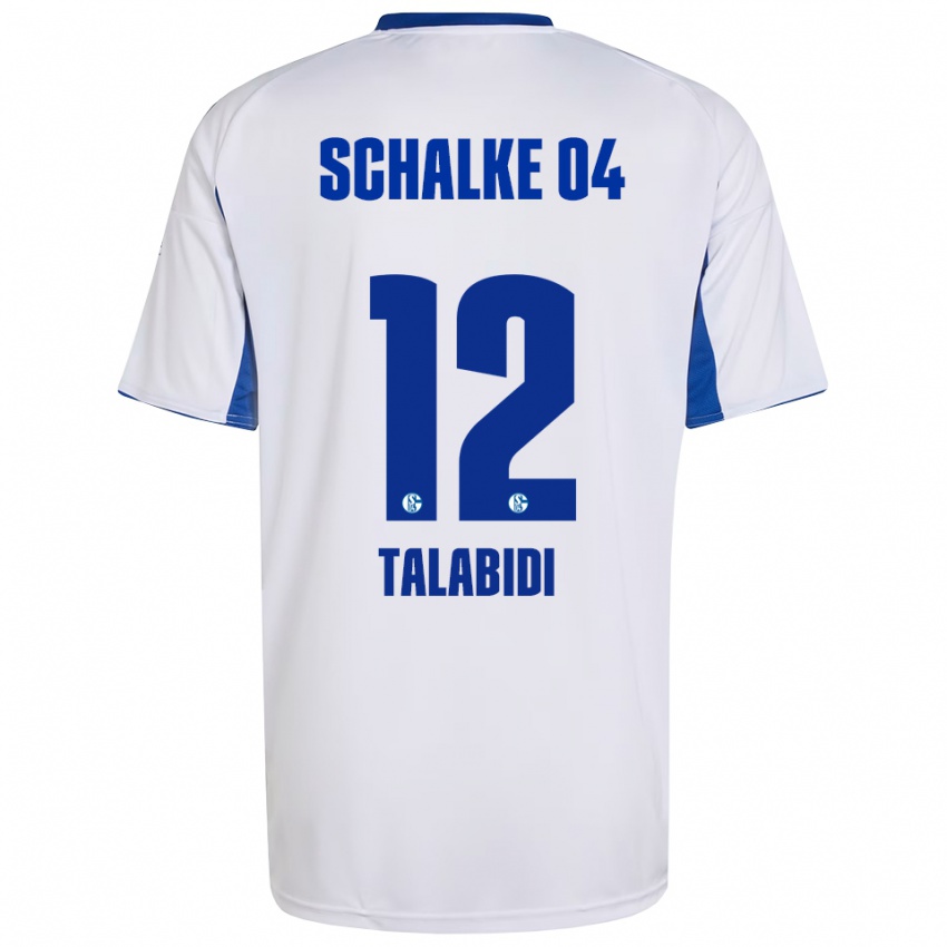 ילדים Malik Talabidi #12 לבן כחול הרחק ג'רזי 2025/26 חולצה קצרה