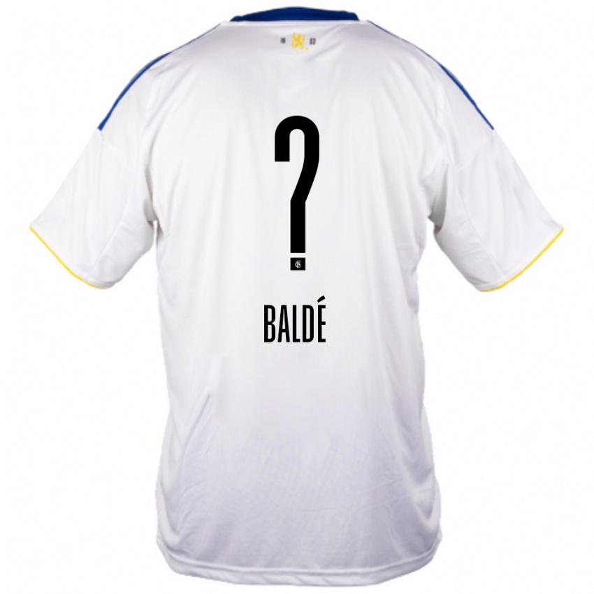 ילדים Madi Baldé #0 לבן כחול צהוב הרחק ג'רזי 2025/26 חולצה קצרה