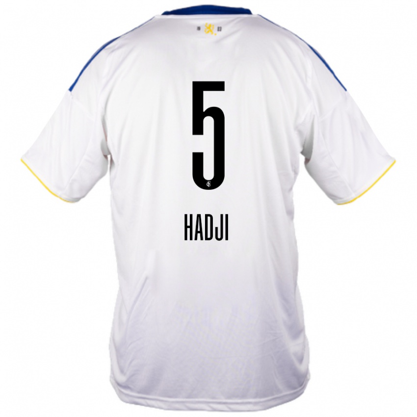 ילדים מוחמד וואהיד האג׳י #5 לבן כחול צהוב הרחק ג'רזי 2025/26 חולצה קצרה