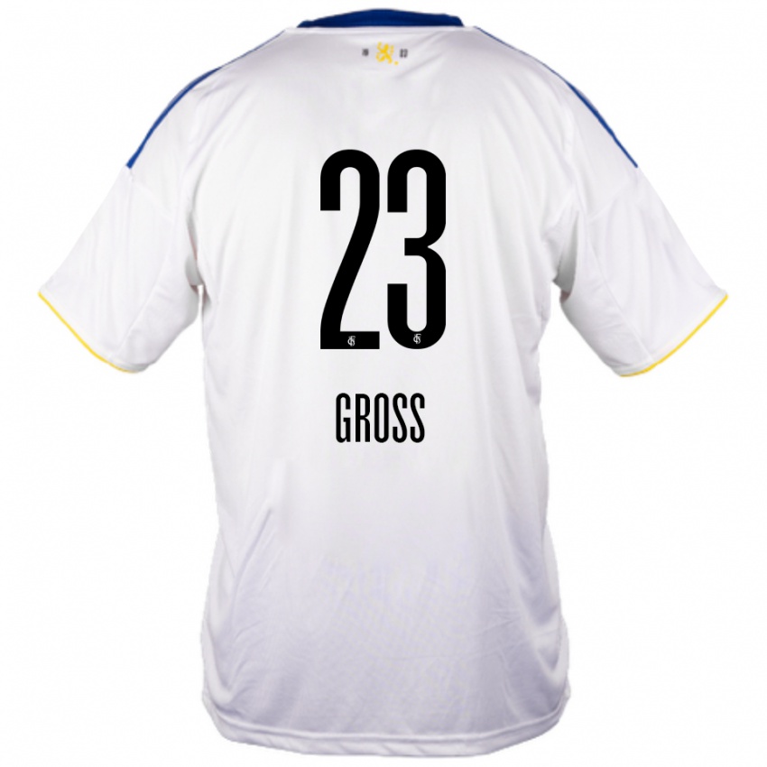 ילדים אלאה גרוס #23 לבן כחול צהוב הרחק ג'רזי 2025/26 חולצה קצרה