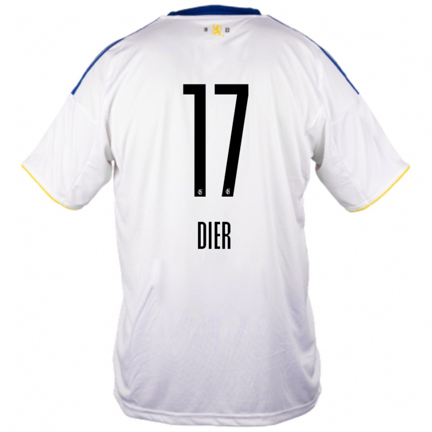 ילדים Lucas Dier #17 לבן כחול צהוב הרחק ג'רזי 2025/26 חולצה קצרה