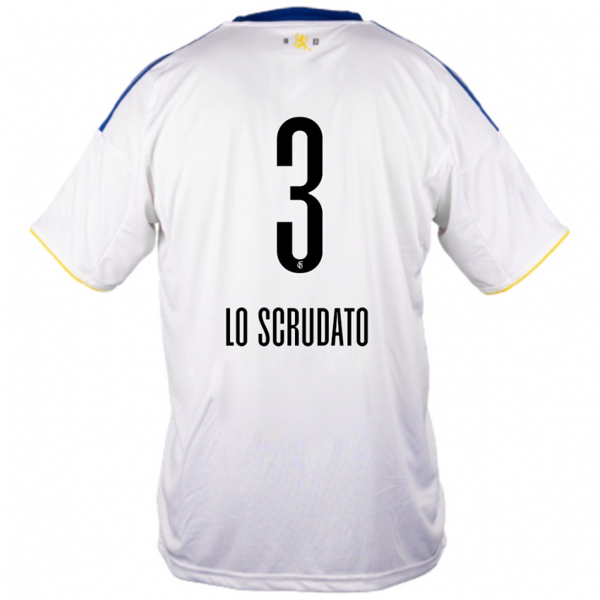 ילדים ג'אנלוקה לו סקרודאטו #3 לבן כחול צהוב הרחק ג'רזי 2025/26 חולצה קצרה