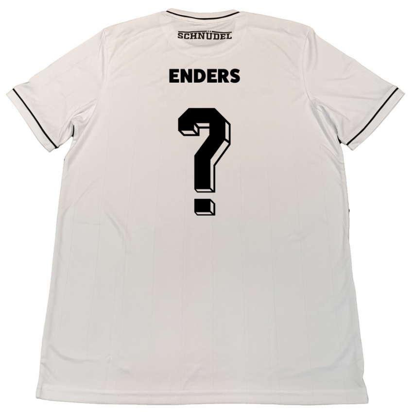 ילדים Sophia Enders #0 לבן שחור הרחק ג'רזי 2025/26 חולצה קצרה