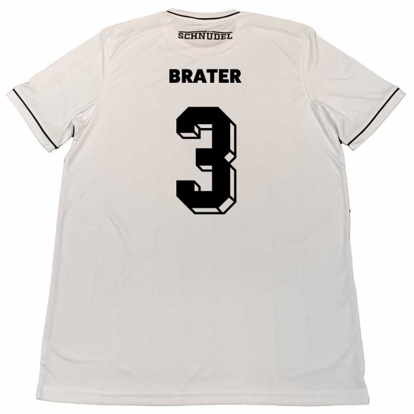 ילדים קריסטיאן בונליין #3 לבן שחור הרחק ג'רזי 2025/26 חולצה קצרה