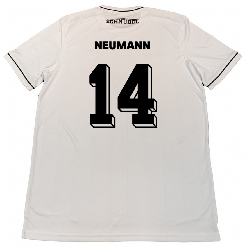 ילדים Felix Neumann #14 לבן שחור הרחק ג'רזי 2025/26 חולצה קצרה