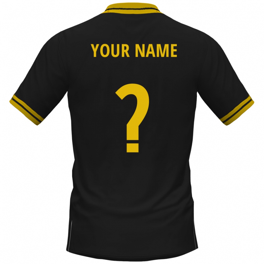 ילדים השם שלך #0 שחור צהוב הרחק ג'רזי 2025/26 חולצה קצרה